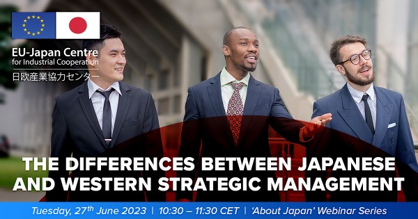 "The difference between Japanese and Western strategic management" webinar poster